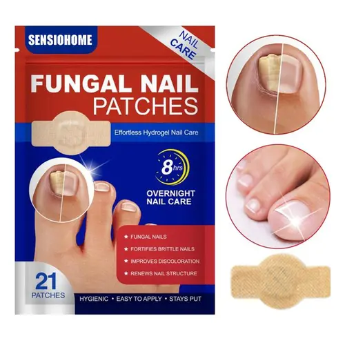 21 Count/bag Nail Health Care Patches,Toenail Fungus Treatment Extra Strength,Nighttime Nail Repair for Damaged,Fungal Nail Patches,Discolored Nails,Nail Health Care Patches,Suitable for Solving Fungal Nails and Other Nail Problems.