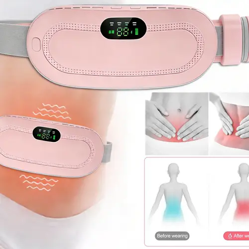 Warm You Multifunctional Heating Pad - 3 Heat Levels, 4 Massage Modes, Adjustable 1-3.7(V), Portable Cordless, Acrylonitrile Butadiene Styrene Build, for Belly/Back/Neck Relief (Household Appliance),sohochic