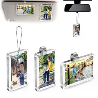 JOYTUTUS 2-Pack Magnetic Car Sun Visor Photo Clips, Acrylic Display Frames, Car Accessories Auto Accessories Interior for Personalized Family Pet Photos, Easy-to-Clip Driver Gift,toolupgrade