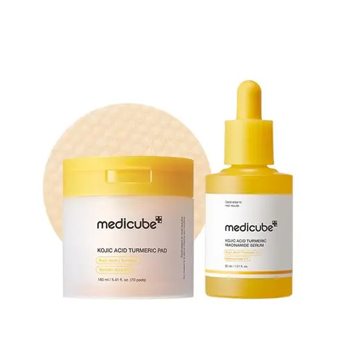 Kojic Acid Turmeric Power Duo for Face & body | Ideal for Troubled Skin & Use After Spot Care | Soothing & Calming with Kojic Acid, Turmeric, Niacinamide