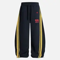 AELFRIC EDEN Men's Sweatpants - Male Clothing, Sporty Chic Streetwear Joggers with Double Stripes, Loose Baggy Comfy Pants, Elastic Drawcord Waist, Athleisure Design, Casual Athletic Trousers, Pairs with Hoodies or Tops, M, Streak,sohochic