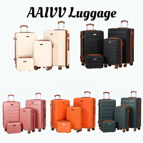 AAIVV 4pcs ABS Hardside Spinner Luggage Set with TSA Locks, Lightweight Hardshell Travel Suitcase, Abs Luggage, Luggage Bag, Travel Luggage Bags tiktokshopbacktoschool