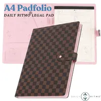DAILY RITMO A4 PU Leather Padfolio Organizer - Portable Work Accessory for Meetings, Legal Notepads