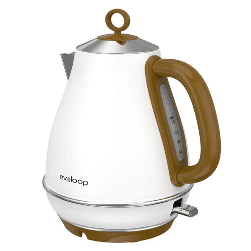 EVOLOOP 1.7L Fast Heating Kettle - BPA-Free Stainless Steel Electric Kettle with 120V/1500W, 110V Plug, Auto Shut-Off, Boil-Dry Guard, Cold Touch, Removable Filter, Swivel Base, Overheat Protection, Kitchen Appliances
