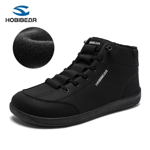 HOBIBEAR Women’s High Top Closed Leather Barefoot Shoes Wide Toe, Durable, Functional Design Everyday Women’s Shoes for Walking, Everyday Shoes tiktokshopbacktoschool