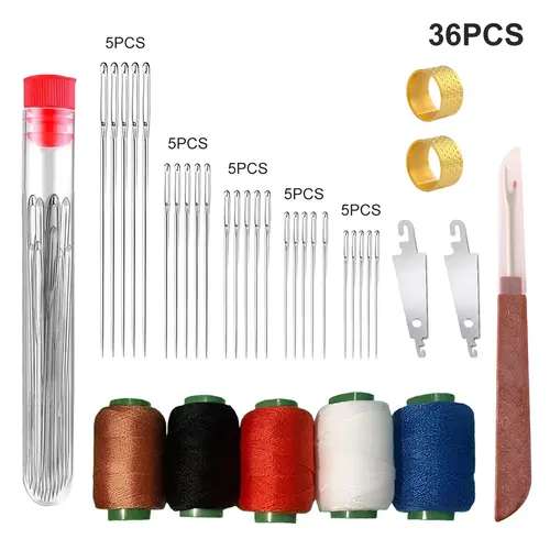 36PCS Premium Portable Clothing Sewing Kit - Sewing Tools, Accessories & Supplies for Emergency Mends, DIY Crafts Ideas | Home Mending, Travel Use