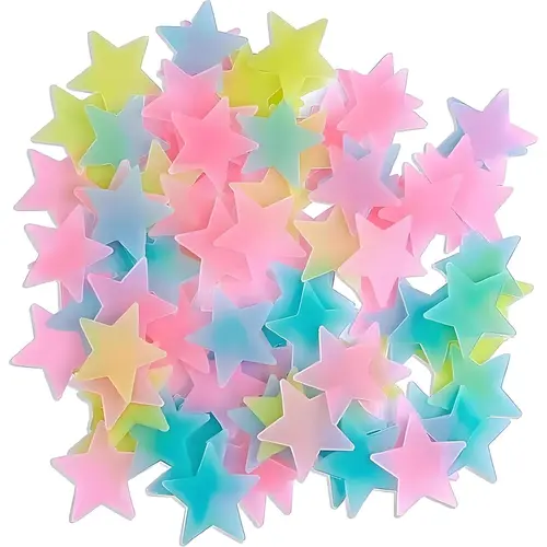 2PCS Decorative Glow-in-the-Dark Stars Peel-and-Stick Wall Decor, Self-Adhesive Luminous Celestial Display Renter-Friendly Sticker Deco for Bedroom Night Sky Ceiling, Party Decor,sohochic