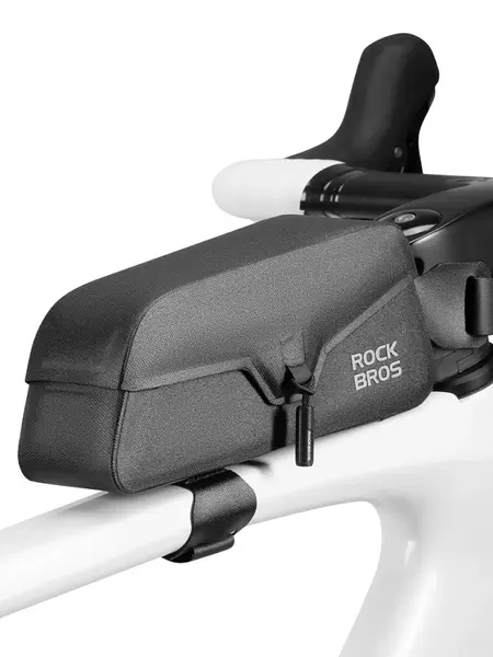 ROCKBROS 100% Waterproof Top Tube Frame Bag, Magnetic TPU Cycling Pouch for Bicycles, Streamlined Ebike Accessories - 0.6L/0.9L