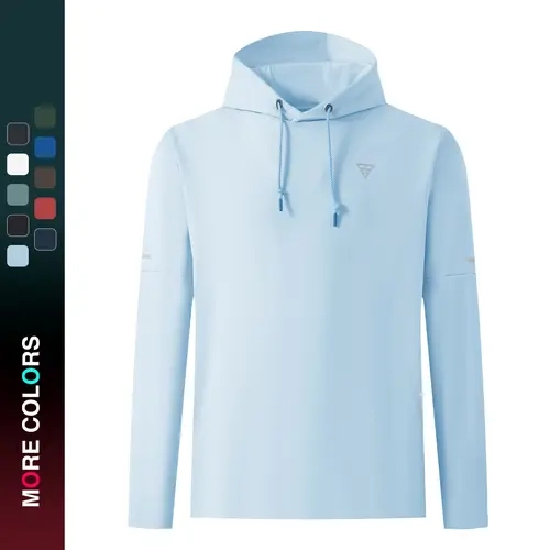 MAELREG Men's Golf Hoodie, Lightweight Fleece Pullover Sweatshirt, Athletic Hooded Top, Casual Sportswear, Fashion Menswear