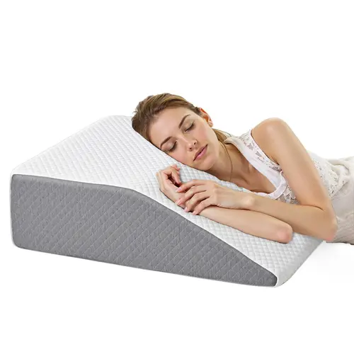 Wedge Pillow - Crescent, Anti-Snore, Cloud-Like Reading Pillow for Sleep Apnea, Neck Pain Relief, Post-Surgery Comfort, Acid Reflux and Back Pain Support, Crescent Reading Pillows, Anti-Snore Reading Pillows