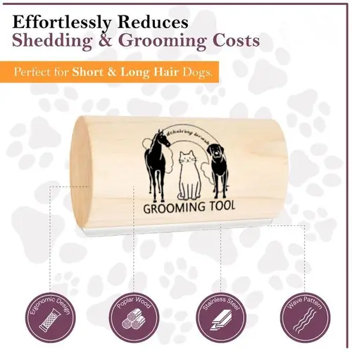 Deshedding Brush for Dogs & Cats - 5 Inches Metal Bristle Grooming Tool, Easy Grooming Shedding Tools for Short/Long-Haired Pets, Reduces Shedding, 4 oz Pet Supplies