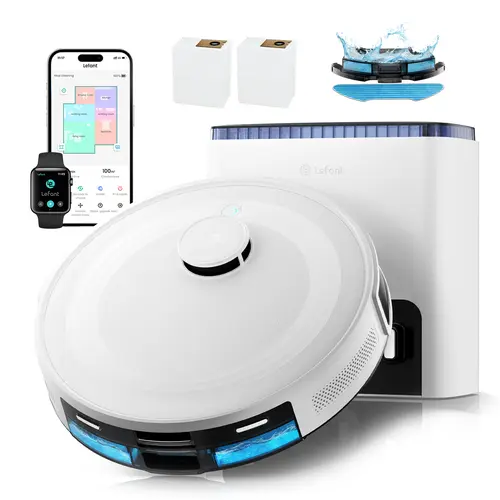 Lefant M2L Plus LiDAR Robot Vacuum and Mop, 190° PSD Obstacle Avoidance, 6000Pa Strong Suction, 45-Day Capacity, Multi-Floor Mapping, 130 Min Runtime, WiFi/Alexa/APP/iWatch,back to school,back to school haul,sohochic