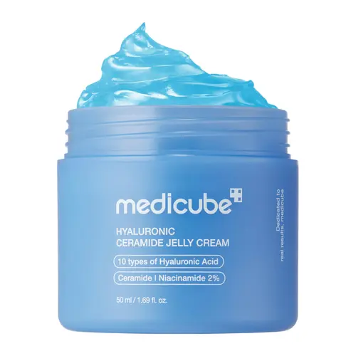 [medicube] Hyaluronic Acid Moisturizing Jelly Cream | Daily Moisturizer for All Skin Types | Long-lasting Hydration with Hyaluronic Acid, Ceramides, Multi Peptides | Supports Skin's Natural Barrier | 1.09 fl.oz