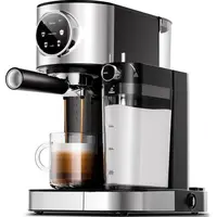 KISMILE 3-in-1 Professional Automatic Espresso Machine - Compact Yet Powerful Barista Coffee Machine with Dual Heating System, Capsule Compatibility for Latte at Home & At Home Espresso Preparation