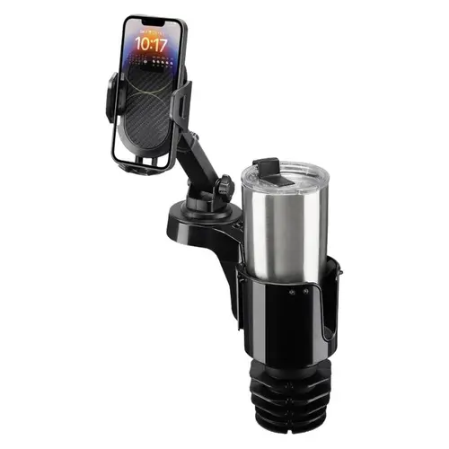 Joytutus Cup Holder with 360° Rotation Car Phone Mount - Adjustable Plastic Universal Smartphone Holder, Fits 18-40oz Hydro Flask YETI Mugs, Car Accessories, Simple Install, Fathers Day Gift,toolupgrade
