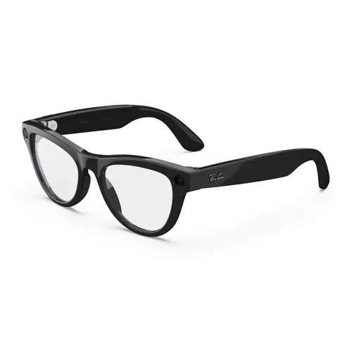 Ray-Ban Meta Skyler (Gen 2) Shiny Black Clear Lenses
