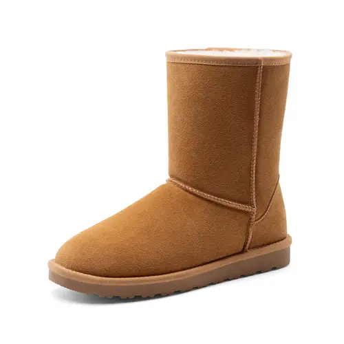 BRUNO MARC Men's Classic Suede Chukka Boots, Chestnut Winter Shoes with Warm Faux-Fur Lining, Low Heel and Rubber Sole, Suede Upper, Casual,shoes for back to school,back to school shoes,sohochic