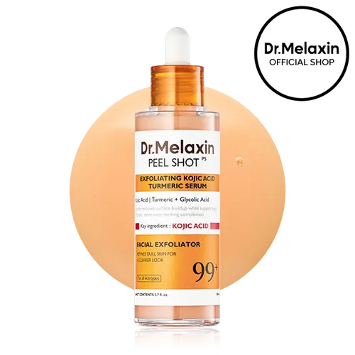 [Dr.melaxin Official] Peel Shot Kojic Acid Turmeric Serum 80ml For Dark Spot Care Exfoliaing Niacinamide Dead Skin Korean Skin Care for Even Skin Tone