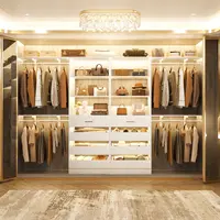 117'' Set of 2 Closet System with Wooden Drawers and Hanging Rods, Heavy Duty Walk-in Closet Organizer System with Adjustable Storage Shelves,dorm essentials,home decor,sohochic