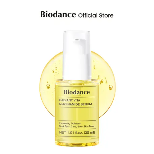 [Biodance Official] Radiant Vita-Mite Niacinamide SerumㅣDark Spot Correcting, 20% Niacinamide+Glutathione,  Korean Brightening Skincare, Discoloration, Hyperpigmentation, Anti-Aging, Probiotic Complex Ampoule | 1.01 fl. oz x 1 ea