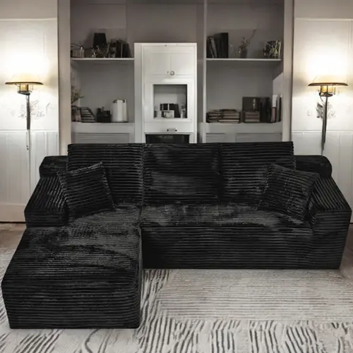 Modular Sectional Couch with L-Shape Chaise,Modern Modular Sofa with Deep Seat, Upholstered Couches for Living Room Bedroom,No Assembly Required