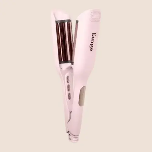 L'ANGE HAIR SculptWaver Titanium Deep Waver - 3-Barrel Hair Crimper with Adjustable Heat & Smart Timer for Beach Waves