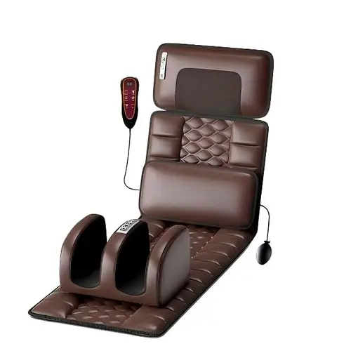 Foldable Full‑Body Massage Mat | Shiatsu Kneading for Neck & Legs | Adjustable Back Vibration | PU Material | Ideal Holiday & Birthday Gift | Must‑Have!|[NOTE: back part just does buzzes] Portable Heated Chairs Home Appliances