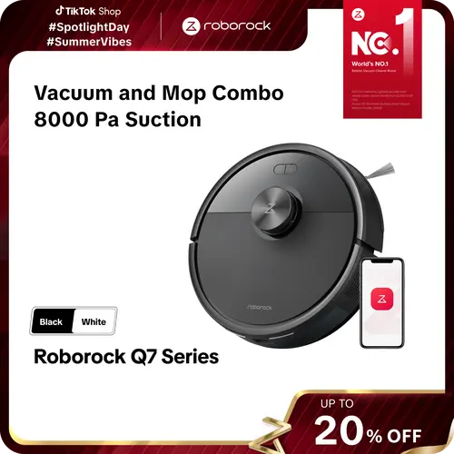 [SaleLink] Roborock Q7 Series Robot Vacuum and Mop Combo (Q7 L5), LiDAR Navigation, Pet Hair, Automatic Vacuum Cleaner for Home Robot, Self-Charging Robotic Vacuum Cleaning, APP-Controlled Mopping #sohochic #roborocknewarrives