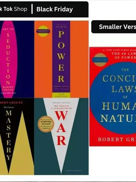 Robert Greene 5-Book Set (CONCISE EDITIONS) – Exact Copy Set | 48 Laws of Power, Art of Seduction, Mastery & More (Smaller Version)