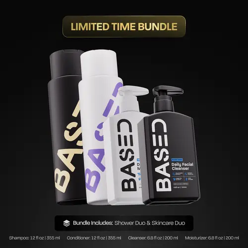 BASED Complete Care Kit | Shower Duo + Skincare Duo | Science-Backed, Soothing, Effective