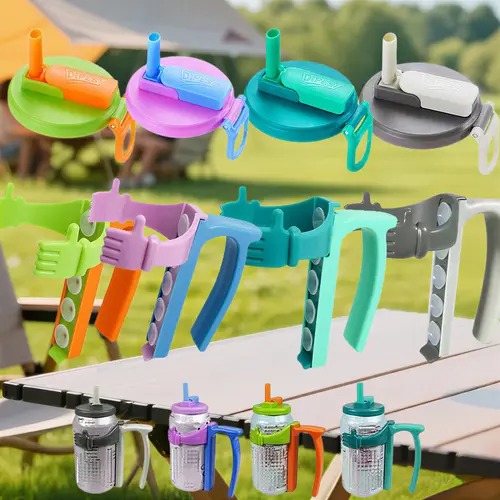 DIPESI 12oz Soda Can Lid and Stand Set - 4 Bottle Caps, 2.6" Can Fit, Sturdy Vibrant BPA-Free Kitchenware Accessory, Leak-Proof, Easy-to-Clean, Ergonomic, Hands Dry, Can Holders for Daily Sipping, Ideal for Children,sohochic