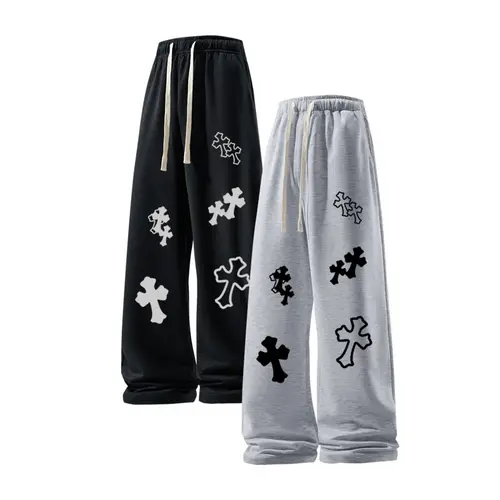 #FallStyle Men's Sweatpants, 60.1% Cotton 39.9% Polyester Mid-Waist American Straight-Leg Classic Printed Unisex Fashion Clothing, Durable Multi-Color All-Seasons Cozy Lounge Pants,sohochic