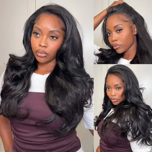 Recool Hair Yaki Body Kinky Straight Yaki Straight Half Wig Invisible Hairline Real Scalp High-Quality Human Hair Wigs with Drawstring Cap Design for Easy Wear and Stable Fit  Beginner Friendly Natural Color Wigs