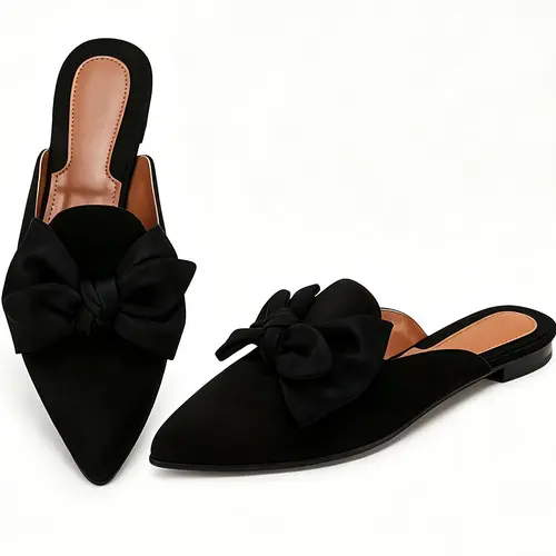 Coutgo Mules for Women Slip On Comfortable Pointed Toe Womens Loafers Women's Flats for Women's Mules & Clogs Slippers Sandals Footwear