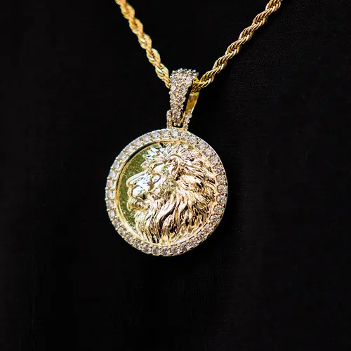 GLD Lion Coin Pendant in 18k Gold Plated, Life Guarantee - Perfect Gift(Chain Not Included) #TikTokShopBackToSchool