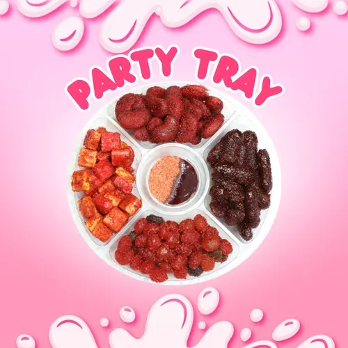 Party Tray – Customizable Dulces Enchilados | 4 Pack 8oz Mexican Spicy Candy with Chamoy & Chili Powder