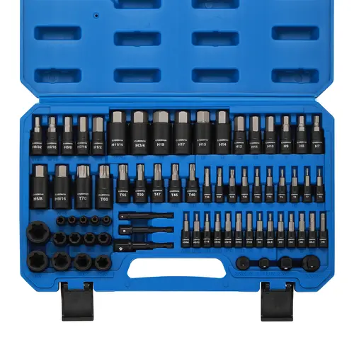 CASOMAN 71-Piece Master Hex & Torx Bit Impact Socket Set 1/4" 3/8" 1/2" Drive Metric SAE Hex Bit Sockets Star Bit Sockets T6 T70 E-Torx Sockets E4 E24 with Storage Case, sohochic #toolupgrade