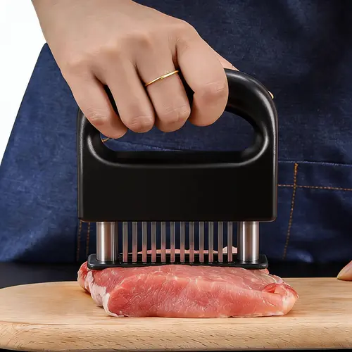 Heavy Duty Meat Tenderizer Utensil with 48 Stainless Steel Blades, Durable Cooking Gadget for Chicken, Steak, Easy to Use BBQ Kitchen Tool, Free Shipping,sohochic