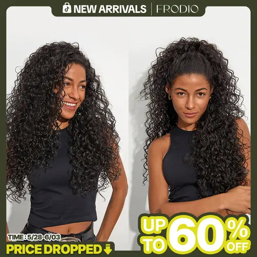 [Special Deal] Frodio Veralux™ Blend Human Hair Shaggy Waves 3-in-1 Half Wig #summervibes