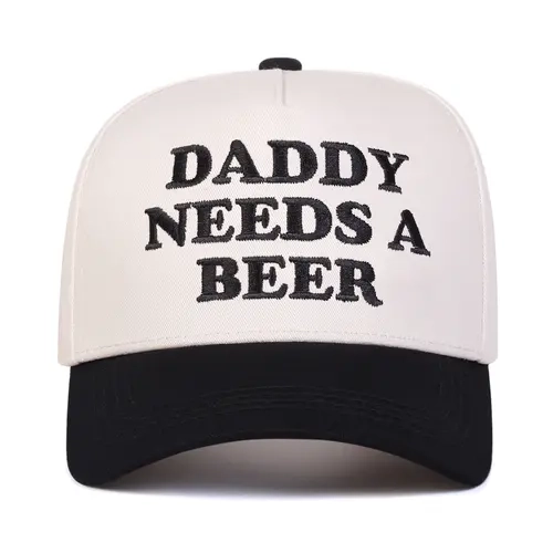 Unisex Daddy Letter Embroidered Baseball Cap, Adjustable Outdoor Sun Protection Hat, Casual Woven Fabric for Spring & Fall Travel Dad Hats