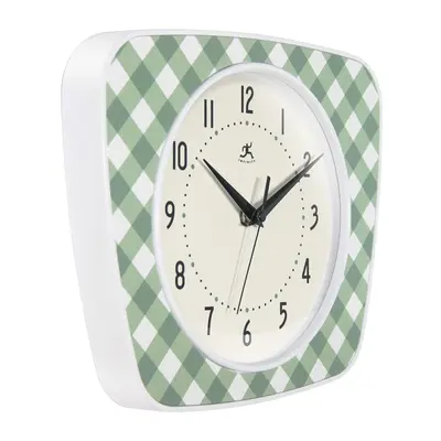 Infinity Instruments Plaid Trapezium Wall Clock"