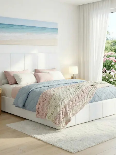 SHA CERLIN Elegant Velvet Wood-Framed Bed Frame, Wide Vertical Stripe Headboard, Solid Wood Slats Support, Slatted Bed Base, Full/Queen/King Sizes, Modern Home Bedroom Furniture, Full Size Bed, sohochic