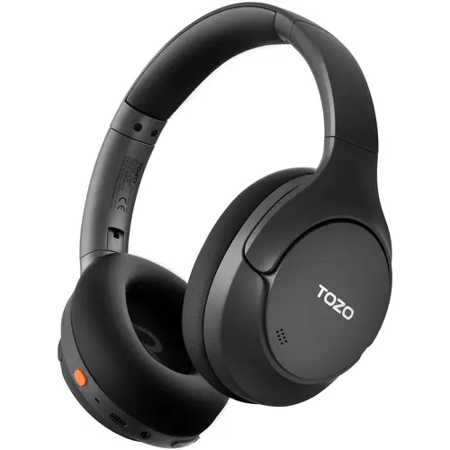 TOZO HT3 Upgraded Over-Ear Wearable Wireless Headphones, Active Noise Cancellation Hybrid, 90H Playtime, 5 Mics, Spatial Audio, AI Chat, 32 EQ Modes, Dual Connection, USB-C Charging, Universal Compatibility, Travel & Home Use, Gift Ready, Sound Feature Wi
