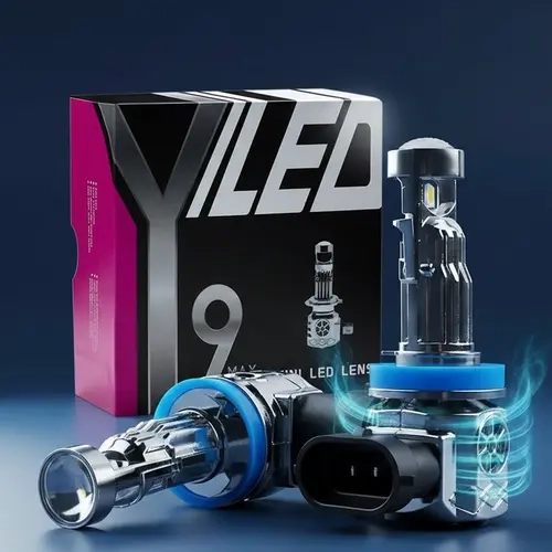 LED Car Headlight Bulb Set (2 Packs), H7 H11 9005 9006, Aviation Aluminum 6063, Waterproof, 30000+ Hours Durability, Road-Legal Use, Led Headlamps Bulbs, Led Headlights