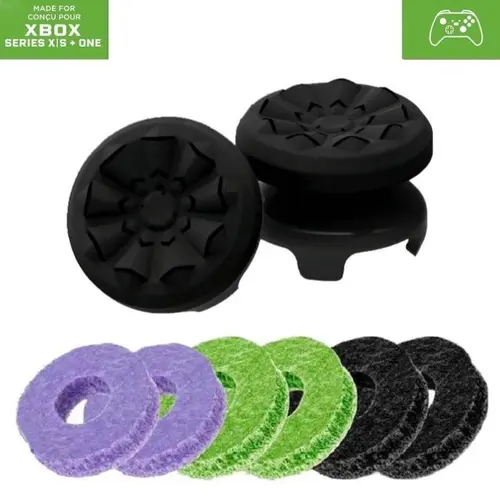 Precision Rings Thumbsticks Aim Boost Kit for PlayStation 5 (PS5) Controllers Accessories | Purple-Black Thumbsticks | Silicione Rubber 6 Pcs Precision Rings joystick ps5 joystick fps thumbsticks player controller,back to school,back to school haul,sohoch
