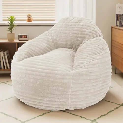 Bean Bag Chair, 39 Inch Bean Bags for Adults and Kids, Chair with Memory Foam Filled, Bean Bag Couch with Backrest and Armrests, Comfy Sofa for Living Room, Bedroom and Dorm, Furniture, Couch For Bedroom