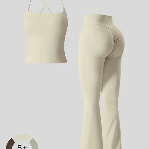 Women's Sportswear Two-Piece Set High-Strength Support Yoga Quick-Dry Form Fitting Activewear Tight-Fit Fitness Clothing Casual Sports Wear Gym Yoga Activewear Fitted Sportswear Set