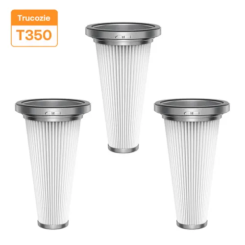 Trucozie HEPA Filter Replacements, 3-Pack Attachment for 33Kpa Cordless Vacuum Cleaner T350
