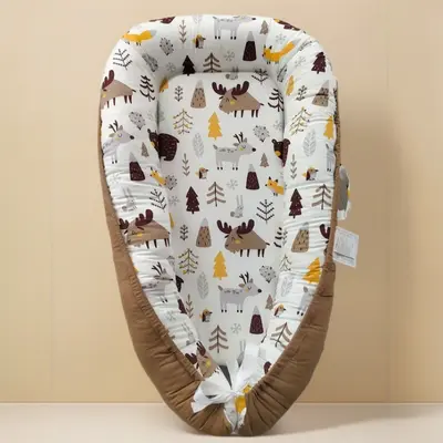 Lounger - Lounger Newborn, Breathable & Soft Nest Cover Co Sleeper 0-24 Months, Babies Essentials Gifts, Portable Infant Lounger