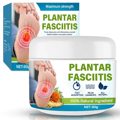 Natural Pain Relief Cream for Heel Spurs Relief & Plantar Fasciitis - Ginseng + Ginger GMO-Free Solution with Inflammation Treatment & Care for Adults, All-Natural Wellness Alternative